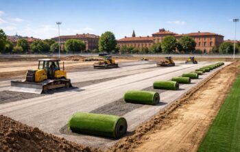 Terrassement Toulouse : construction de terrains de football synthétiques FIFA
