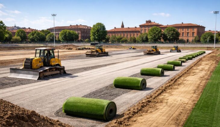 Terrassement Toulouse : construction de terrains de football synthétiques FIFA