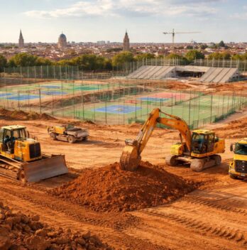 Terrassement pour terrains de sport à Toulouse avec construction courts de tennis et stades