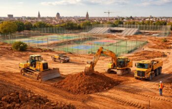 Terrassement pour terrains de sport à Toulouse avec construction courts de tennis et stades