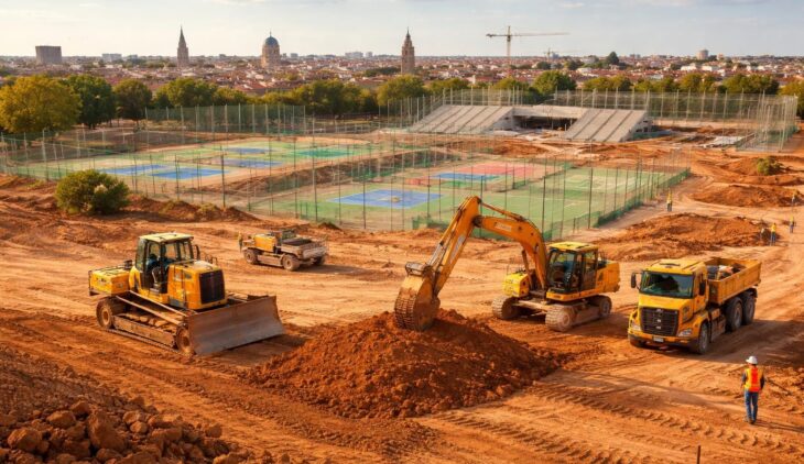 Terrassement pour terrains de sport à Toulouse avec construction courts de tennis et stades