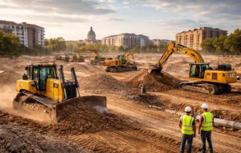 Travaux terrassement pour professionnels Toulouse avec engins Caterpillar et VRD
