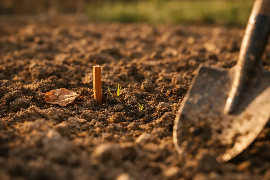 Planter après un terrassement : la terre remuée se repose une saison